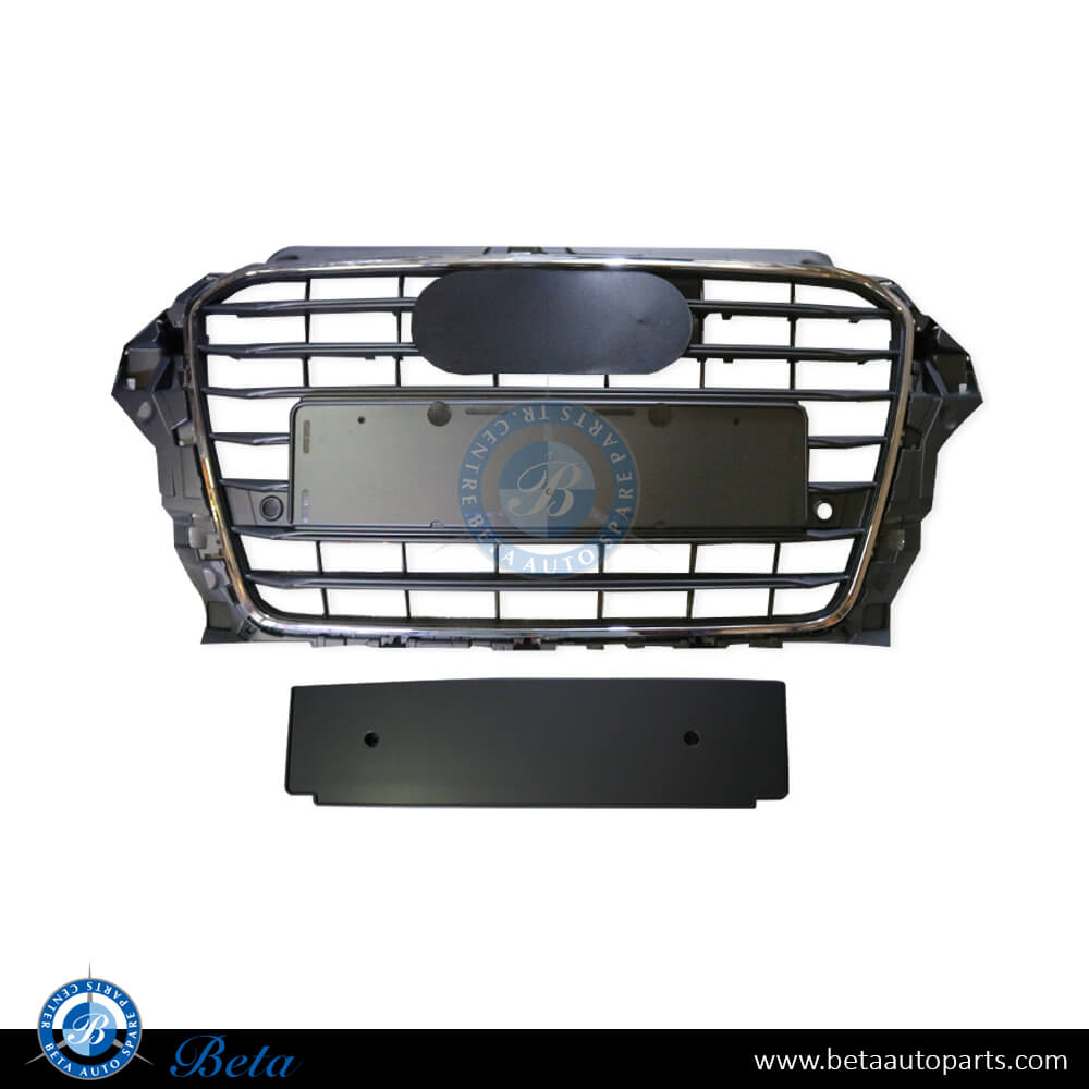 Radiator Grille with PDC Gray color for Audi A3 2013-2016 models, Part Number 8V5853651 Radiator Grille with PDC Gray color for Audi A3 2013-2016 models, Part Number 8V5853651